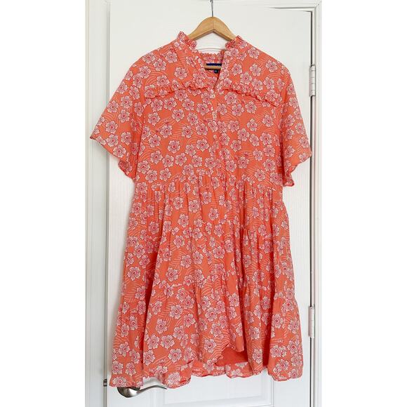 ANTHROPOLOGIE RO’S GARDEN Vibeka Ruffle Mini Dress Size XL - Picture 6 of 16